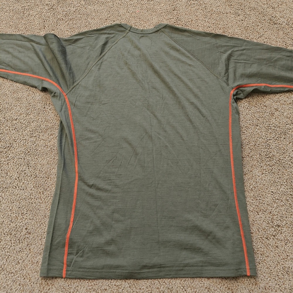 Icebreaker Bodyfit 200 Mens XL Merino Wool Long Sleeve Base Layer Olive Green - Picture 12 of 13